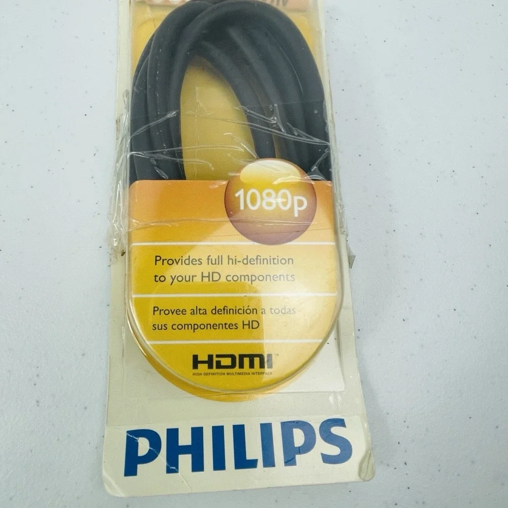 Philips Quality Hi Definition TV Cable 6 ft HDMI 1080P HDTV Open Box